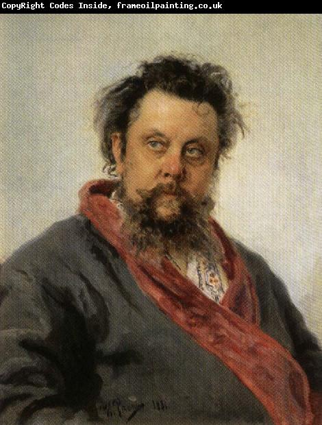 Ilya Repin Portrait of Modest Mussorgsky